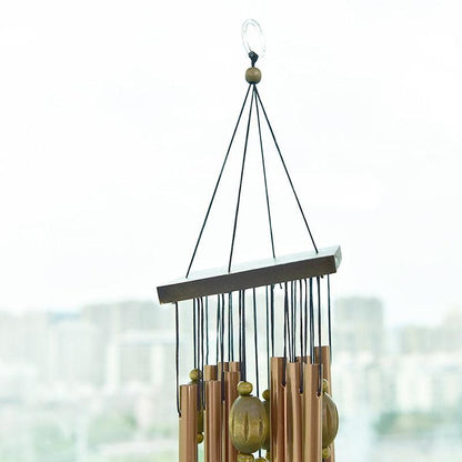 Copper Wind Chimes Bells Copper Tubes Metal Pipe Wind Chimes Rust-Proof Copper Wind Chimes For Garden Patio Yard And Home Decoration Door Hanging Ornament Outdoor Yard Garden Home