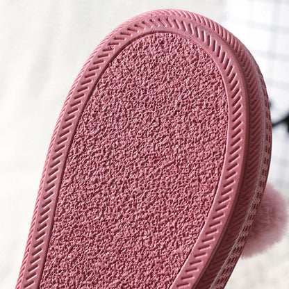 Cotton Women Cute Slippers Indoor Shoes For Women Winter Home Slippers Warm Footwear Winter Cotton Slippers Memory Foam House Slippers Cozy Fluffy Bedroom Couples Slippers