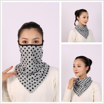 Cotton Women Mask Scarf Face Mascarillas Wraps Floral Print Lady Warm Neck Scarves Foulard Bandana Reusable Outdoor Riding Masks Scarf Neck Gaiter Headwear Headband Head Wrap Scarf Mask Neck Ear Warmers Headbands Perfect Bandana