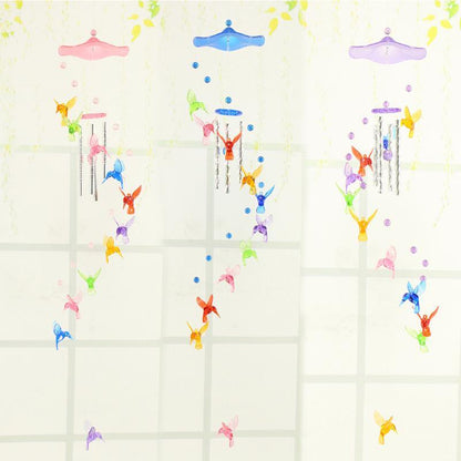 Creative Lucky Humming Bird Mobile Hanging Wind Chimes Bells Ornaments Hanging Gifts Dream-catcher Pendant Wall Home Car Decor Garden Wedding Window Decoration