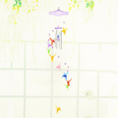 Creative Lucky Humming Bird Mobile Hanging Wind Chimes Bells Ornaments Hanging Gifts Dream-catcher Pendant Wall Home Car Decor Garden Wedding Window Decoration