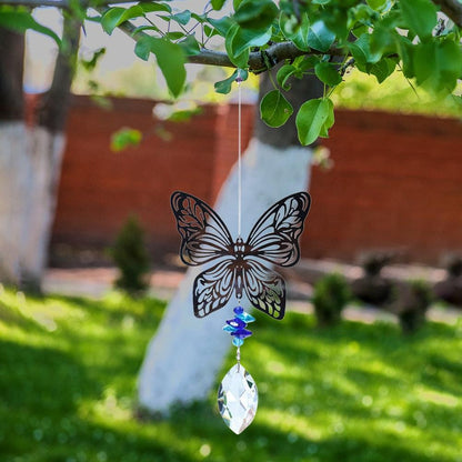Crystal Garden Sun-catcher Hanging Crystals Prisms Ornament For Window Glass Chandelier Solar Hummingbird Owl Wind Chimes Rainbow Chaser  Garden Hanging  Curtain Pendant Home Decor Gift Boxed Sun Catcher Gift Idea For Mom Friends Grandma Hummingbird