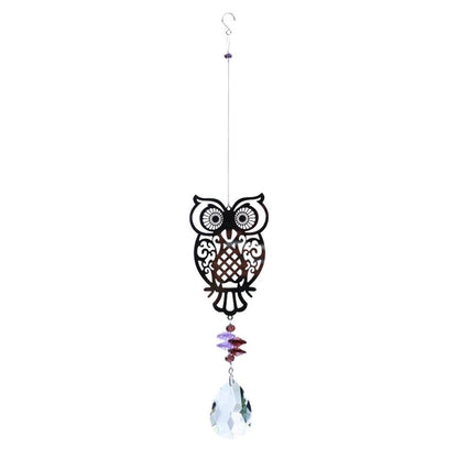 Crystal Garden Sun-catcher Hanging Crystals Prisms Ornament For Window Glass Chandelier Solar Hummingbird Owl Wind Chimes Rainbow Chaser  Garden Hanging  Curtain Pendant Home Decor Gift Boxed Sun Catcher Gift Idea For Mom Friends Grandma Hummingbird