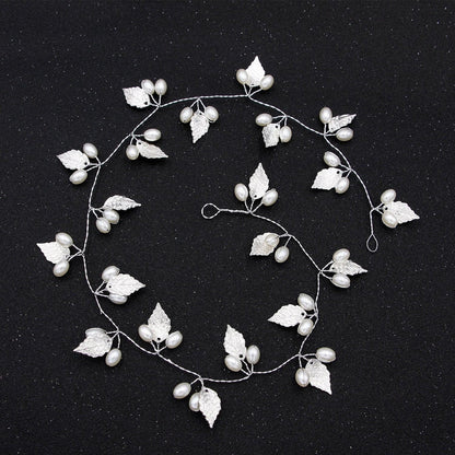 Crystal Pearl Bridal Tiaras Hairbands Hairpins Bridesmaid Diamante Hair Vine Accessories Wedding Jewelry 35cm Headwear Gorgeous Hair Accessories For Women