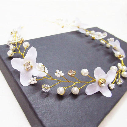 Crystal Pearl Hair Belt Wedding Bridal Hair Ornaments Hair Jewelry Decorations for Brides Wedding Gorgeous Hair Accessories For Women
