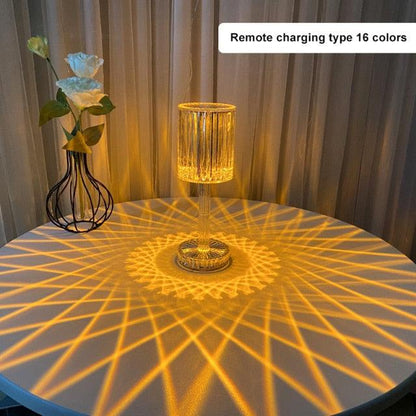 Crystal Table Lamp LED Diamond Touch Bedside Atmosphere Light RGB Remote Control Romantic Night Light Decorative Table Lamp Cute Study Lamps for Bedroom Décor