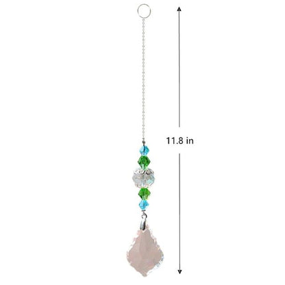Crystal Wind Star Moon Pendant Handmade Sun Catcher Light Catcher Newly Designed Prism Crystal Colorful Light Prism Chandelier Glass Crystal Pendant Pearl Yarn Gift Handmade Garden Window Wedding Curtain Chandelier