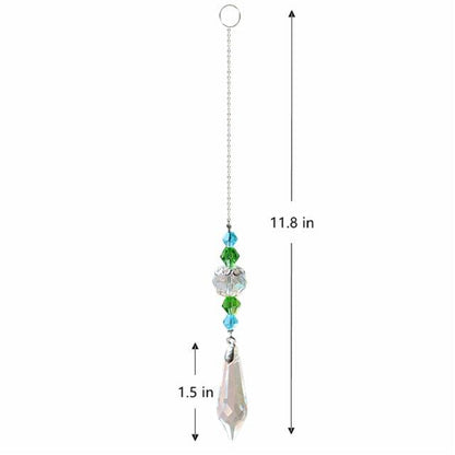 Crystal Wind Star Moon Pendant Handmade Sun Catcher Light Catcher Newly Designed Prism Crystal Colorful Light Prism Chandelier Glass Crystal Pendant Pearl Yarn Gift Handmade Garden Window Wedding Curtain Chandelier