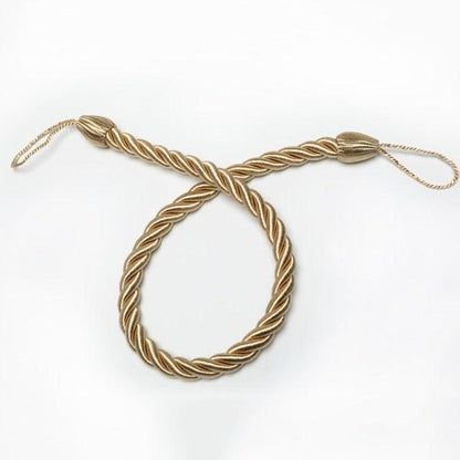 Curtain Tie Backs Gold Handmade Weave Curtain Holder Clip Buckle Rope Home Decorative Room Accessories Curtain Tieback Curtain Handmade Tiebacks Ropes Holdbacks 74CM