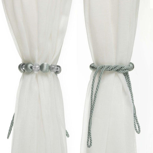 Curtain Tie Backs Rope Curtain Tiebacks With Bling Crystal Beads Curtain Decor Accessories Clips Curtain Holders For Drape  Durable Tie Backs Drapery Holdbacks Holder For Window Curtain Panels Drapes Home Decor