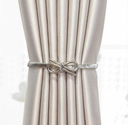 Curtain Tieback High Quality Elastic Holder Hook Buckle Clip Pretty And Fashion Polyester Decorative Home Accessories Leaves Curtain Holder Holdback For Window Drapery Convenient Office Home Decoration Buckle Holdbacks Curtain Straps