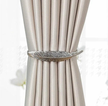 Curtain Tieback High Quality Elastic Holder Hook Buckle Clip Pretty And Fashion Polyester Decorative Home Accessories Leaves Curtain Holder Holdback For Window Drapery Convenient Office Home Decoration Buckle Holdbacks Curtain Straps