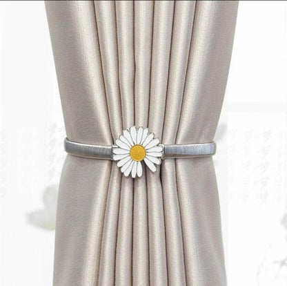 Curtain Tieback High Quality Elastic Holder Hook Buckle Clip Pretty And Fashion Polyester Decorative Home Accessories Leaves Curtain Holder Holdback For Window Drapery Convenient Office Home Decoration Buckle Holdbacks Curtain Straps