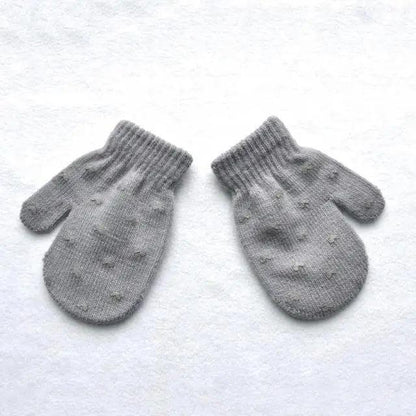 Cute Baby Colorful Thick Warm Gloves For Kids Classic Full Finger Mittens Soft Comfortable Winter Gloves For Children
