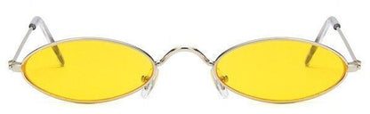 Cute Black Round Style Sun Glasses Design Retro Style Women Sunglasses New Vintage Oval Small Eyewear Metal Light Frame For Female