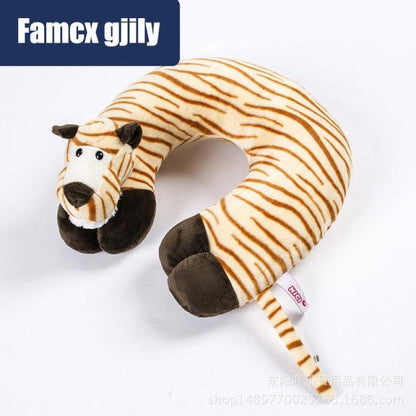 Cute Cartoon Animal U-shaped Memory Travel Pillow Neck Support Headrest Office Car Airplane Sleep  Soft Travel Neck Pillow Animal for Neck & Head Support Cute Wild Life Stuffed Pillow Accessory for Naps Novelty Stuffed Animal For Adults And Children