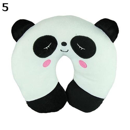 Cute Cartoon Animals U Shaped Pillow Toddler Neck Pillow Travel Car Neck Rest Pillow Support Head Rest Cushion Panda Cat Bear Rabbit Pig Kids Travel Pillow Toddler Neck Pillow U-Shaped Animal Kids Neck Pillow With 3D Embroidery For Airplane