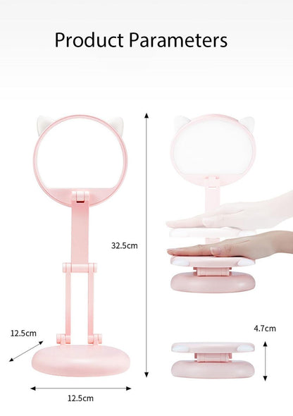 Cute Cat LED Table Lamp Children Study Eye Protection Desk Lamp 3600/6400mAh Long Battery Life Smart Bedroom Night Lamp Decorative Table Lamp Cute Study Lamps for Bedroom Décor