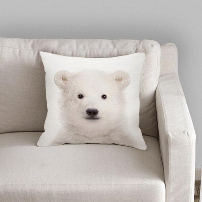 Cute Decorative Pillow Case Cover Grey Rabbit Isolated On A White Background Bunny Tail Back Soft Linen Pillow Case For Decorative Bedroom Case Cushion Covers Home Throw Pillows Flower Pillow Case Rabbit Sofa Animal Cushion Cover 45X45CM
