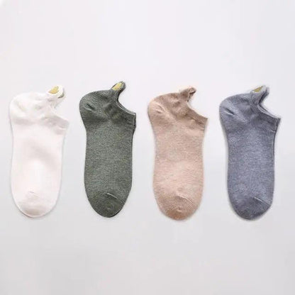 Cute Heart Design 4 Pairs Socks For Women Fashion Spring Cotton Modern Girls Casual Outdoor Socks For Women