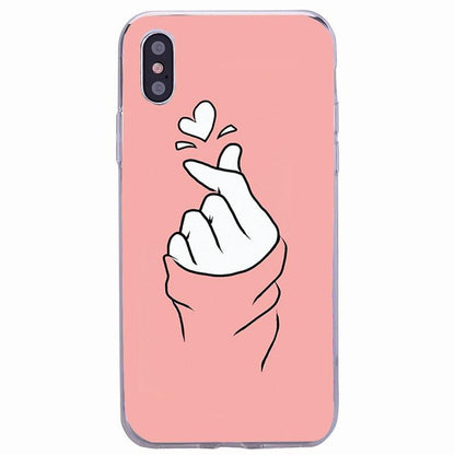 Cute Hearts Pattern Slim Thin Soft Shockproof Silicone Protective Case Case For Iphone 11 Case Cover Silicone Soft Cover For Iphone 5 5s Se 2020 6s 7 8 Plus Xs 11 Pro Max X Xr