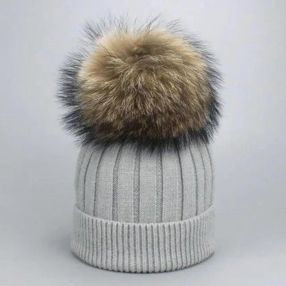 Cute Winter Warm Comfortable Cap Detachable Pom Pom Autumn Super Soft Fashionable Caps For Adults And Kids