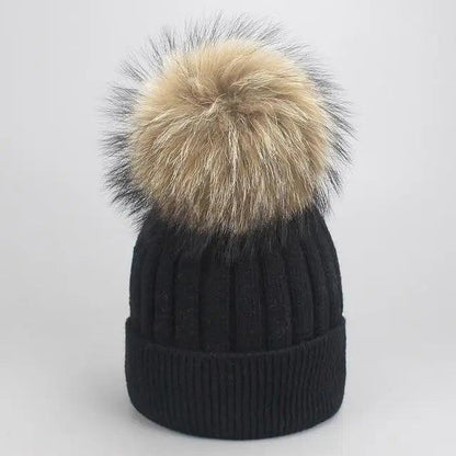 Cute Winter Warm Comfortable Cap Detachable Pom Pom Autumn Super Soft Fashionable Caps For Adults And Kids