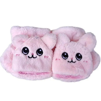 Cute Winter Warm Soft Half Finger Thick One Size Gloves For Women Fashionable Warm Comfortable Stylish Gloves For Girls