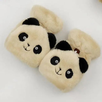 Cute Winter Warm Soft Half Finger Thick One Size Gloves For Women Fashionable Warm Comfortable Stylish Gloves For Girls