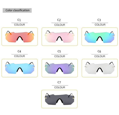 Cycling Glasseses Sports Sunglasses UV400 Protection Baseball Fishing Ski Running Go Unisex Polarized Rectangle Shape Sunglasses For Men & Women Retro Shape Mirror Frameless Glasses
