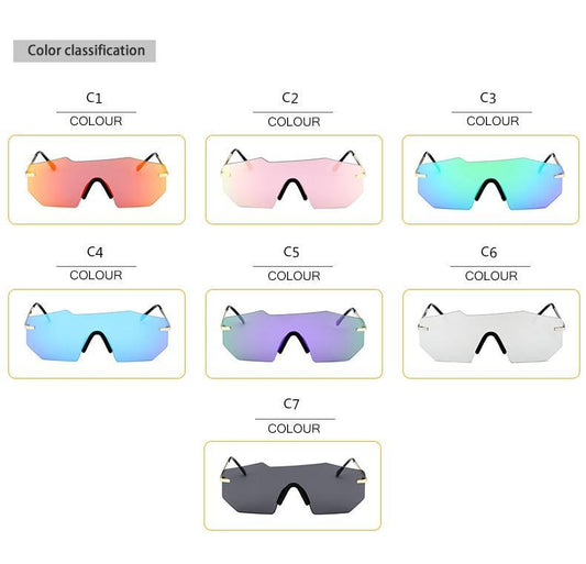 Cycling Glasseses Sports Sunglasses UV400 Protection Baseball Fishing Ski Running Go Unisex Polarized Rectangle Shape Sunglasses For Men & Women Retro Shape Mirror Frameless Glasses