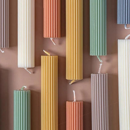 Cylinder DIY Soy Candle Home Decoration Handmade Scented Candles Aromatherapy Romantic Dinner Pillar Candles Clean Burning Dinner Candles for Wedding Home Décor Party Restaurant Spa Candles