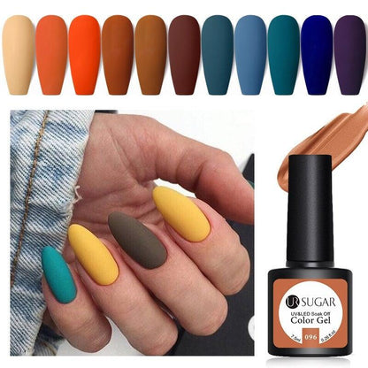 Dark Blue Matte Colorful UV Nail Gel Polish Semi Permanent Popular High Quality Fashion Design