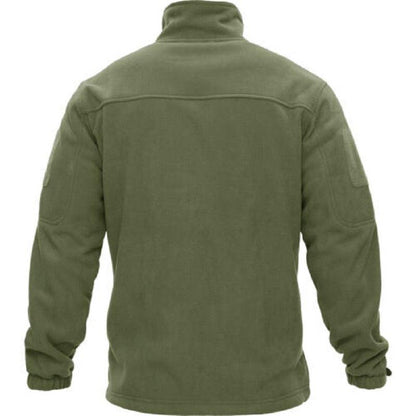 Dark Blue Warm Multi-Pockets Outdoor Tactical Fleece Jacket Soft Unique Style Jacket Work Coats Men's Windbreaker Jacket Sport Hiking Coat For Winter And Autumn