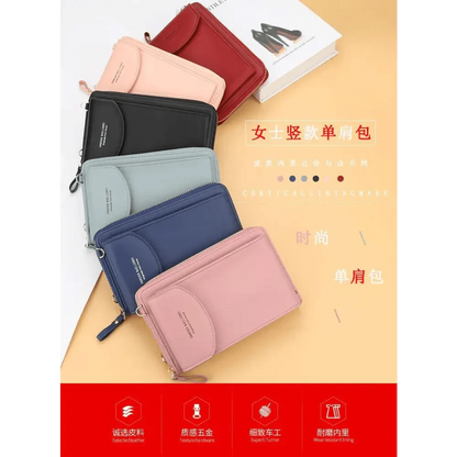 Dazzling Women Wallet Bags Big Card Holder Clutch Messenger Long Shoulder Straps - Trendy Designer Female Clutch Cross Body Bag