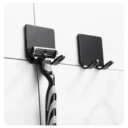 Decorative Hook 2 Pcs Punch Free Razor Holder Storage Hook Wall Men Shaving Shaver Shelf Bathroom Razor Rack Wall Bathroom Accessories