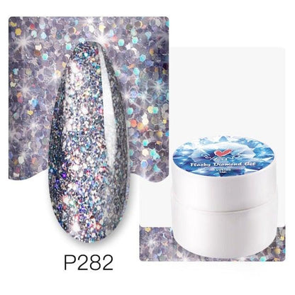 Diamond Gel Nail Polish 5ML Permanent Varnish Painting UV Manicure Reflective Sparkling Luxury Design Nail Gels for Women and Girls