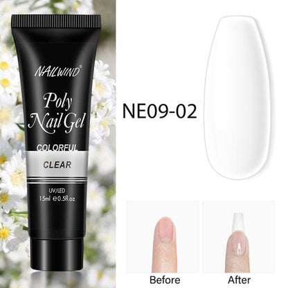 Diamond Gel Nail Polish Poly 15ml Semi Permanent UV Manicure Reflective Sparkling Luxury Shine Design For Women and Girls