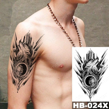 Different Stylish Waterproof Temporary Tattoo Sticker Heart Knife Angel Makeup Tattoos For Women Men