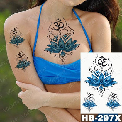 Different Stylish Waterproof Temporary Tattoo Sticker Heart Knife Angel Makeup Tattoos For Women Men