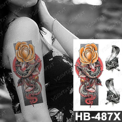 Different Stylish Waterproof Temporary Tattoo Sticker Heart Knife Angel Makeup Tattoos For Women Men