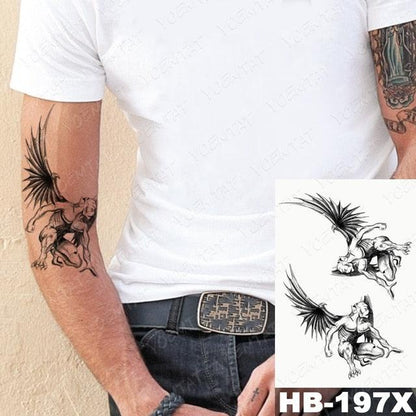 Different Stylish Waterproof Temporary Tattoo Sticker Heart Knife Angel Makeup Tattoos For Women Men