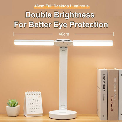 Double Lamp Cap Led Foldable Reading Lamp For Children's Mobile Phone Bracket Desk Study Light Free Shipping Bedroom Table Lamps Decorative Table Lamp Cute Study Lamps for Bedroom Décor