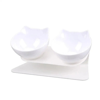 Double Transparent Non-slip Food Bowl With Protection For Cats Modern Kitten Food Bowl Pet Accessories