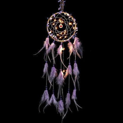 Dream Catcher Wall Decor with White Feathers Indian Style Dream-catcher Moon Handmade Wind Chimes Wall Ornament Girls Room Decoration Feather Dream Catcher For Kids Women Wedding Bohemian Wall Decor
