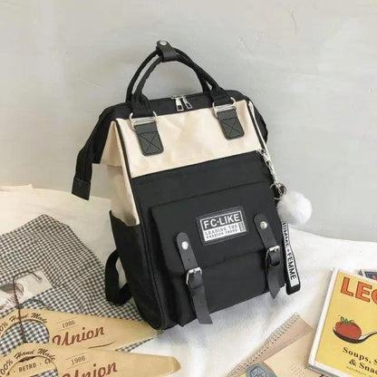 Durable Backpacks for School Teenagers Girls Designer Patchwork Bagpack With Cute Ring Bag For Travel, Laptop, Backpack Women Notebook