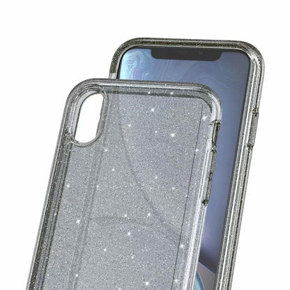 Durable Ultra Hard Shockproof Glitter Transparent Case for iPhone 14 Pro Max 13 12 11 XS XR X 8 7 6 Plus Sparkle Cover Soft Slim Fit All-round Protection Cute Transparent Shiny Star Phone Case for iPhone