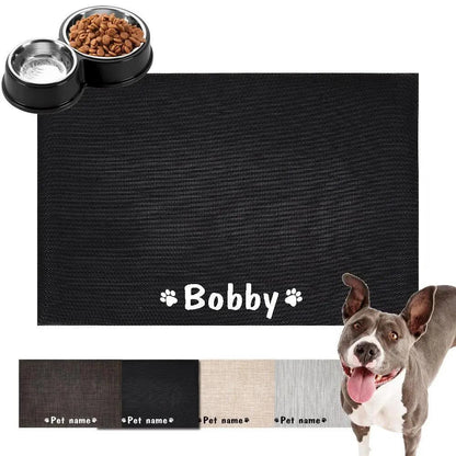Durable Waterproof Pet Feeding Mat Water Cushion Non- Slip Personalized Pet Mat For Dog Cat Bowl Drinking Feeding Mat