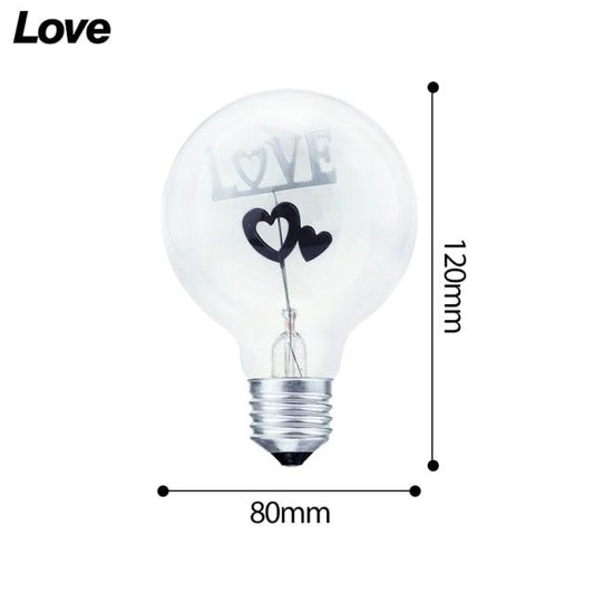 Edison Bulb Indoor Night Light Rose  Flower  Holiday Christmas Wedding Decor Bulbs High Brightness Daylight White Antique LED Filament Bulbs For Home Decor Party