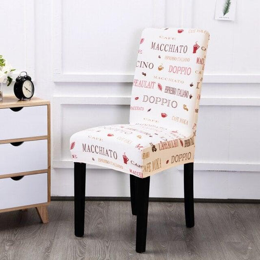 Elastic Chair Cover For Computer Dining Room kitchen office Colorful Printed Chair Covers Spandex Seat Cover Wedding Chair Covers For Dining Room Stretch Spandex Removable Washable Anti-dust Seat Slipcover Protector For Hotel Office Ceremony Banquet